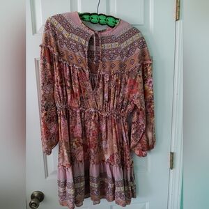 Rayon Print Mini Dress